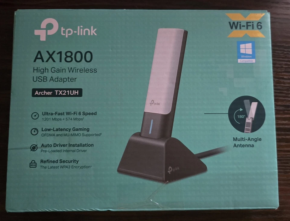 TP-Link AX1800 WiFi 6 USB Adapter for Desktop PC (Archer TX21UH) Wireless - Image 1 of 1