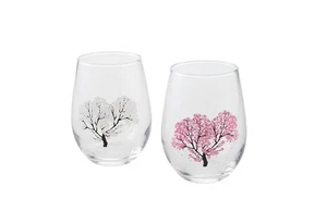 Japanische Sakura Kirschblüte Farbwechsel Glas Tassen (Paar) Magische Blüte... - Bild 1 von 6