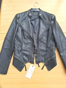 Damen Kunstlederjacke Schwarz Größe XXL Bikerjacke Motorradjacke - Bild 1 von 10