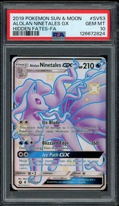 Pokemon PSA 10 Alolan Ninetales GX SV53/SV94 Sun & Moon Hidden Fates Shiny Vault - Picture 1 of 2