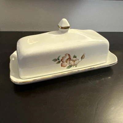 HOUSE OF WEBSTER HWE1 Ceramic Butter Dish Vintage Briar Rose - Изображение 1 из 4