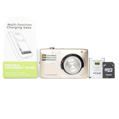 Nikon CoolPix S2600 14.0MP Digital Camera - Gold - FULLY FUNCTIONAL - Image 1 of 4