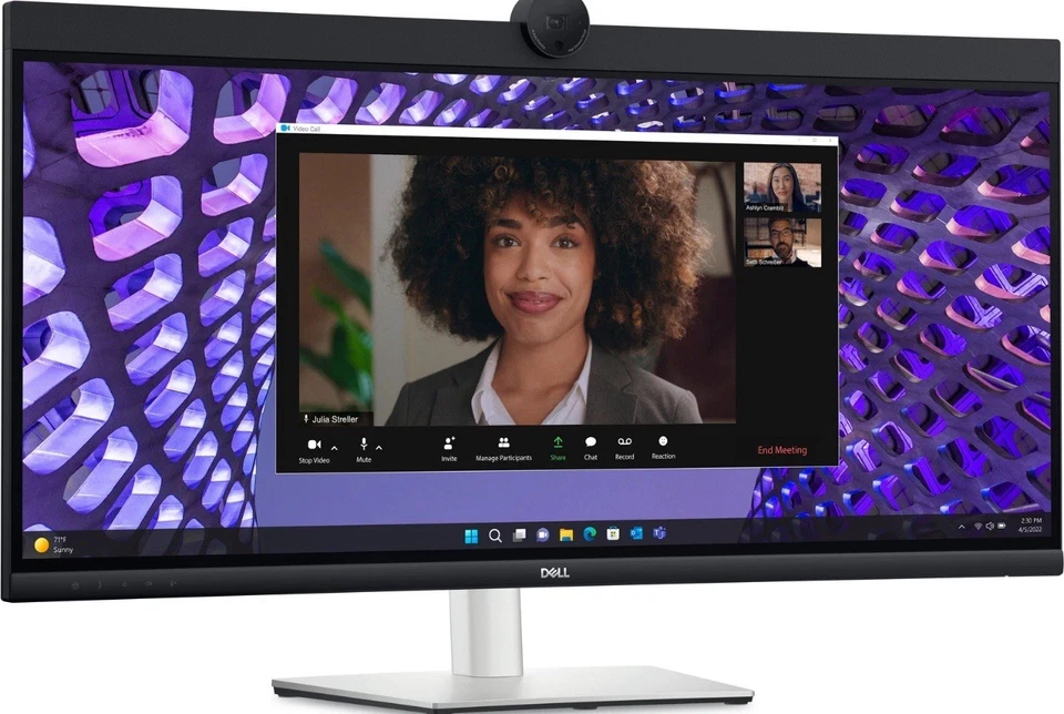 Dell 34" WQHD Curved Video Conferencing Monitor 21:09 5MS 1000:1 - DELL-P3424WEB - Image 1 of 1