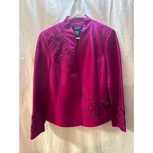 Chaqueta bordada 100 % seda colección Peck & Peck - Talla 10 - Imagen 1 de 11