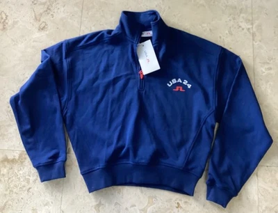 Chaqueta del Equipo Olímpico de Golf J. Lindeberg EE. UU. 2024 azul marino/blanco, talla XS precio de venta sugerido por el fabricante 145,00 Foto 1 de 4