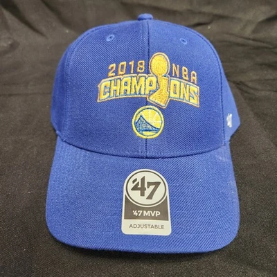 Golden State Warriors 2018 NBA Champions 47 Marca Azul Adj Hat Foto 1 de 3