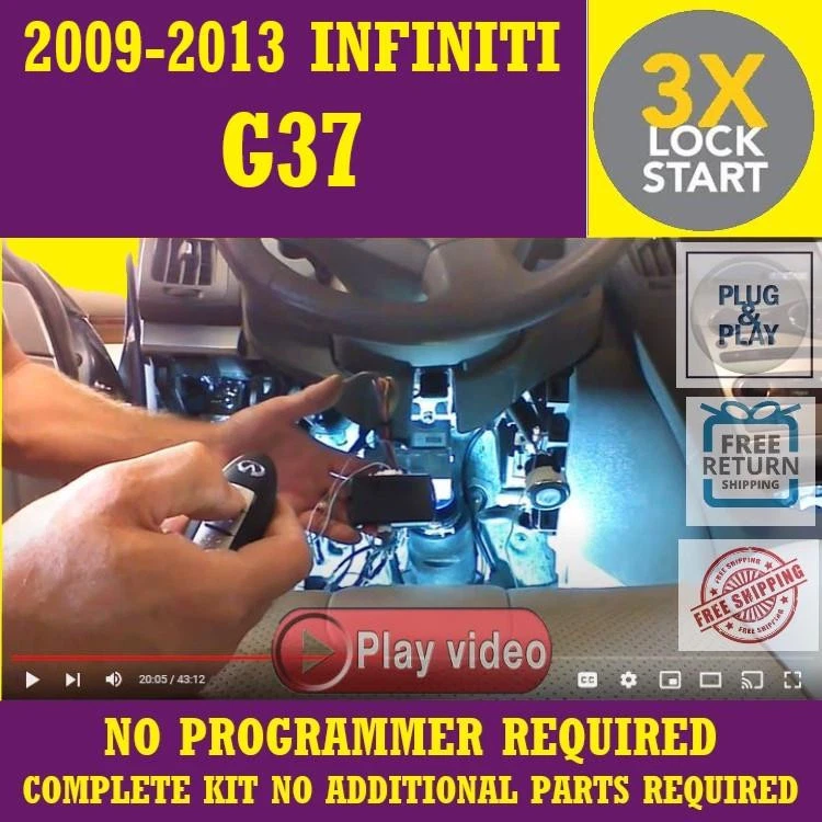 3x Lock Plug & Play Remote Start Fits 2013 INFINITI G37 - Image 1 of 1