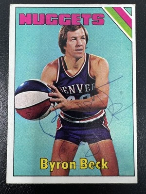 Byron Beck 1975-76 Topps #258 NBA Basketball Auto Signed Autograph - Image 1 of 2