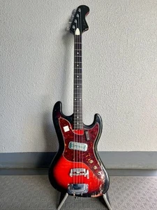 Electric Bass Guitar Harmony H25 Silhouette Bass Red Burst Made in USA - Picture 1 of 10