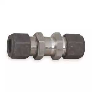 PARKER 8-8 WBZ-SS Bulkhead Union,316 SS,CPIxCPI,1/2x3/4In 1PZK8 - Picture 1 of 2