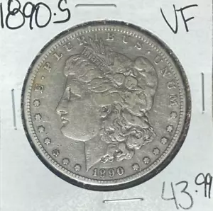 Dólar de plata Morgan 1890-S ~ en muy buen estado ~ bonita moneda~ - Imagen 1 de 2