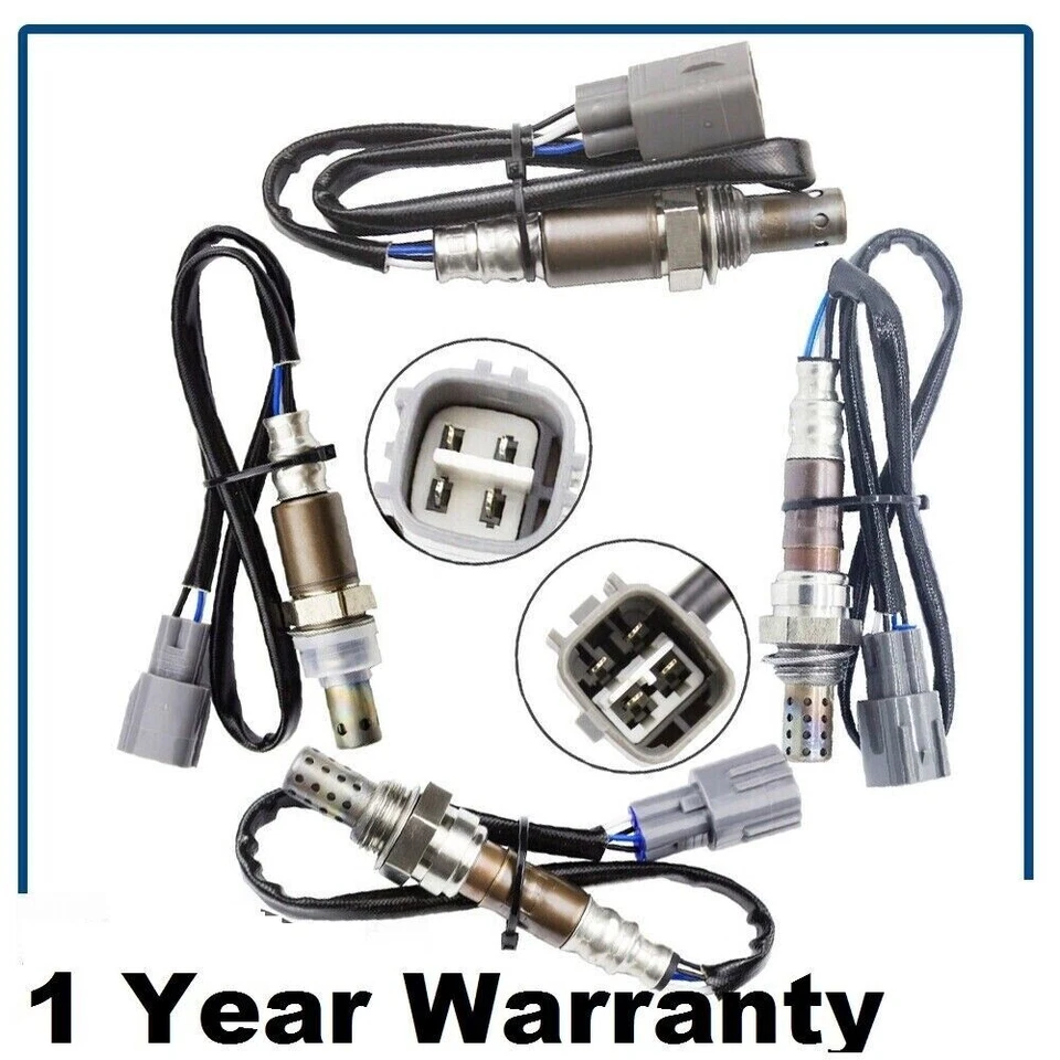 4PC Oxygen O2 Sensor 1&2 For 2001 2002 2003 Toyota Highlander 2.4L Upstream+Down Foto 1 de 4