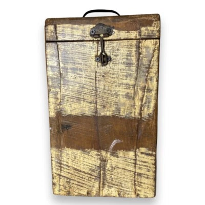 Caja de vino de madera hecha a mano única de colección sin marca hecha a mano caja de bebedores de vino Foto 1 de 4