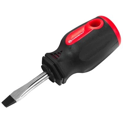 Powerbuilt 1/4 x 1-1/2 Inch Slotted Screwdriver with Double Injection Handle - - Image 1 of 2
