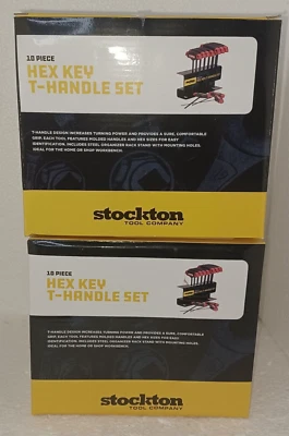 20 pc. SAE And Metric T Handle Wrench Hex Key Set Long with Stand NIB Brand new - Image 1 of 4