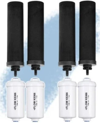 4 PF2 Fluoride Water Filters + 4 Black Filtration Elements | Berkey Gravity SAVE - Image 1 of 4