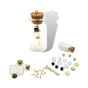 3x Bastelset Glasflasche mit Schneemann Weihnachten Geschenkanhänger Anhänger - Bild 1 von 3
