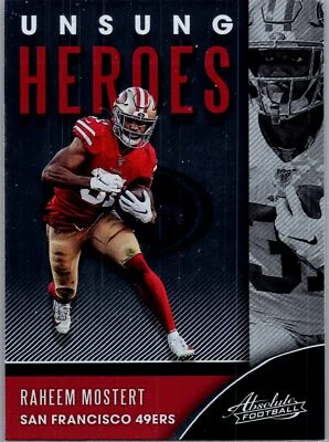 2020 Panini Absolute #UH-RM Raheem Mostert Unsung Heroes - Image 1 of 2