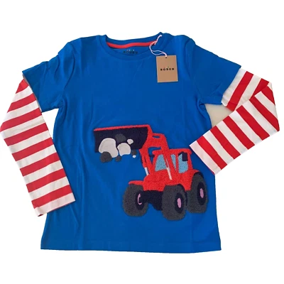 Mini Boden Construction Fun! “Digger” Appliqué Shirt. 7-8 Years. Perfect Gift! - Image 1 of 4
