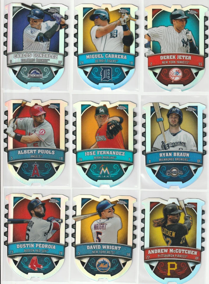 2014 TOPPS CHROME CHROME CONNECTIONS UPICK JETER HARPER PUJOLS McCUTCHEN PEDROIA - Image 1 of 2