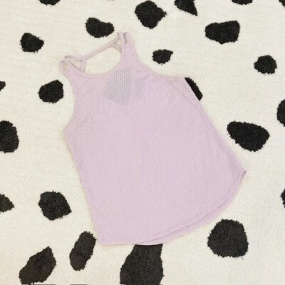 Camiseta sin mangas Athleta para mujer talla XXS 2XS rosa púrpura malla recortada camiseta de gimnasio activa Foto 1 de 4