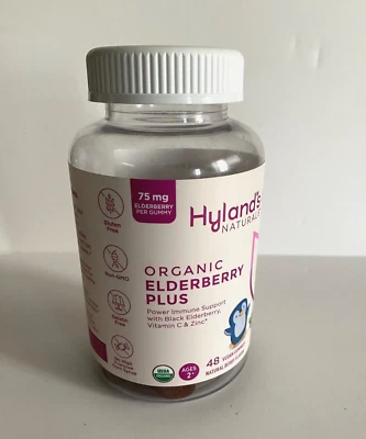Kids Naturals Organic Elderberry Plus, Natural Berry, Edades 2+, 48 Gomitas Veganas Foto 1 de 4