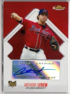 2006 Topps Finest Baseball Rookie Autograph Anthony Lerew #154 Auto RC Braves - Image 1 of 2