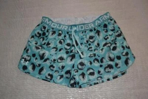 37578 Under Armour Gym Shorts Athletic Blue Polyester Size XL Girls Teens - Picture 1 of 6