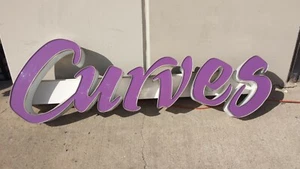 Kurven Turnhalle Schild Außen Leuchtschild Kurven Geschäftsschild - Bild 1 von 10