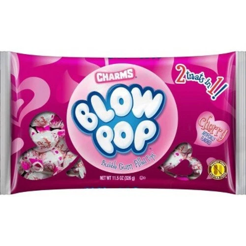Charms Blow Pops - Cherry Bubble Gum Filled Pops - Lollipops - 11,5 oz Foto 1 de 1
