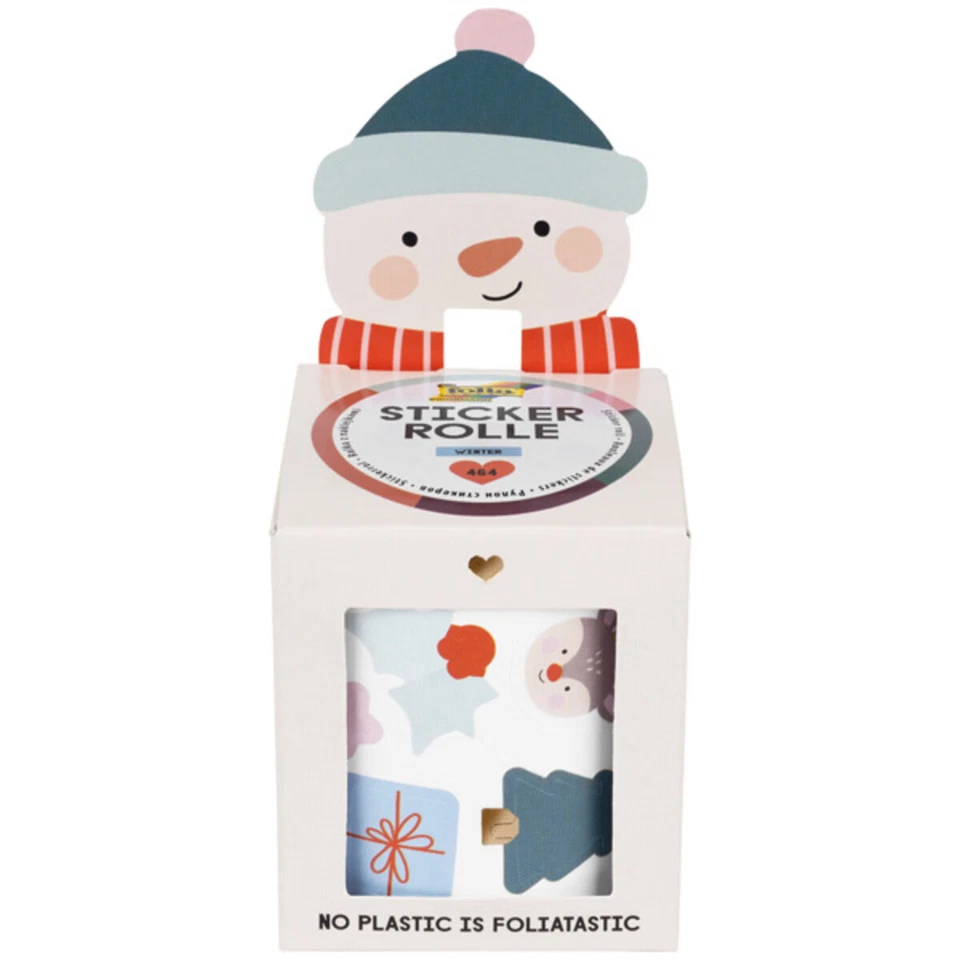 Folia 3651 sonstige Bastelartikel Stickerrolle Winter 4m 464 tlg.