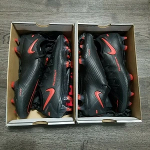 LOT OF 2 NIKE Phantom GT Elite FG Soccer Cleats Mens 7 Black Chile Red ACC - Picture 1 of 9