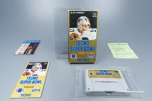 Super Famicom *Tecmo Super Bowl* SFC confezione originale con istruzioni poster NTSC-J #1 - Foto 1 di 19