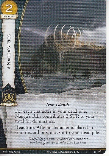 3 x Nagga's Ribs AGoT LCG 2.0 Game of Thrones The Archmaester's Key 13 - Image 1 of 1