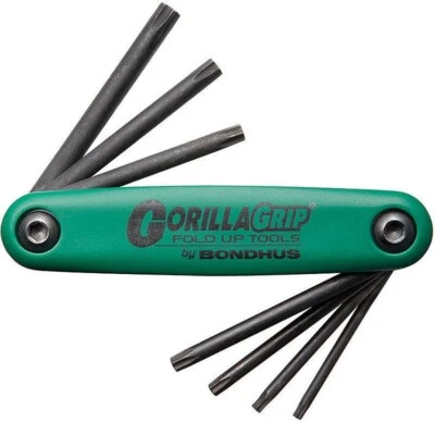 Bondhus Gorilla Grip Tamper Resistant Security Torx Star Fold Up Wrench T7-T25 - Image 1 of 4