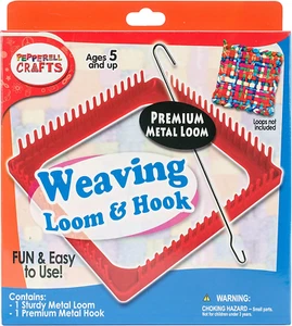 Pepperell Weaving Pot Holder Loops Metal Loom & Hook Set