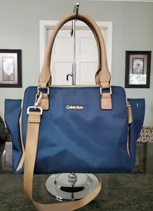 Calvin Klein Nylon Handbag/Crossbody Purse Blue - Picture 1 of 12