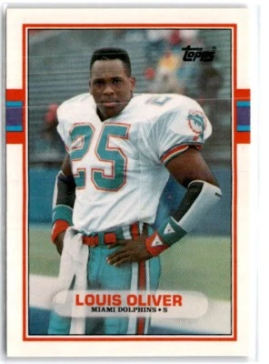 1989 Topps Traded Louis Oliver #15T Dolphins - Image 1 of 2