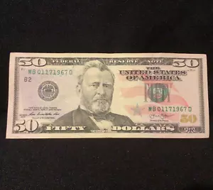 BIRTHDAY BILL SERIAL NUMBER $50 DOLLAR NOTE 01171967 (2013) January 17th 1967 - Picture 1 of 6