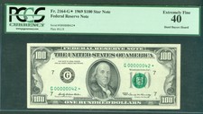 Fr#2164-G* 1969 $100 Rare Chicago 2 Digit Star G00000042* Pcgs-Xf 40 Nice Rarity