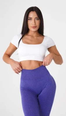 NUEVO CON ETIQUETAS NVGTN Sujetador Sereno Sin Costuras Top Corto Gimnasio Camisa Sujetador Deportivo Grande Nuevo Foto 1 de 4