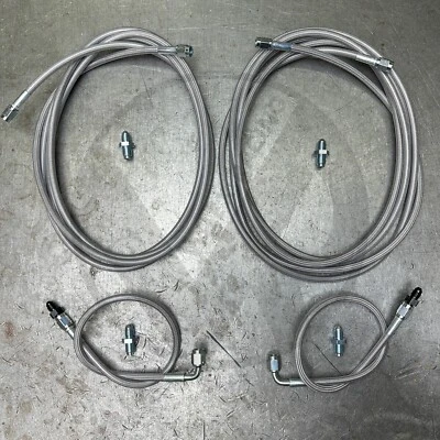 Полный комплект для замены заднего тормозного троса из нержавеющей стали 88-91 Honda CRX с барабаном - Изображение 1 из 4