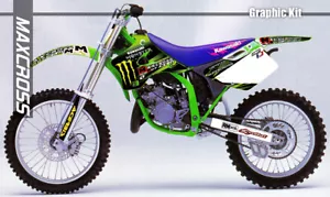 KAWASAKI KX125 KX250 1994 - 1998 MAXCROSS GRAPHICS KIT DECAL FULL Sticker MONS1 - Picture 1 of 4