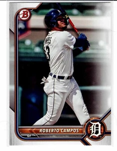 Roberto Campos Detroit Tigers 2022 Bowman Draft - Foto 1 di 3