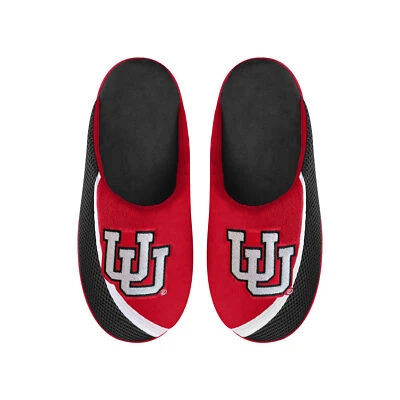 FOCO NCAA Men's Utah Utes 2022 Big Logo Color Edge Slippers - Image 1 of 3