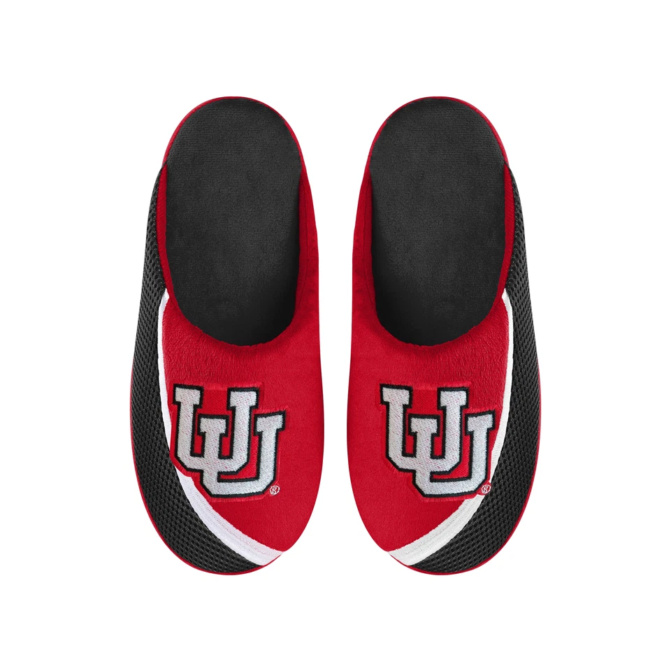 FOCO NCAA Men's Utah Utes 2022 Big Logo Color Edge Slippers - Image 1 of 3