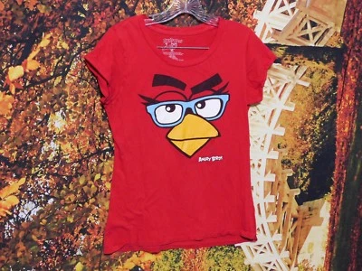 WOMEN'S CAP SLEEVE RED ANGRY BIRDS 100% COTTON TEE / SIZE XL - Image 1 of 4