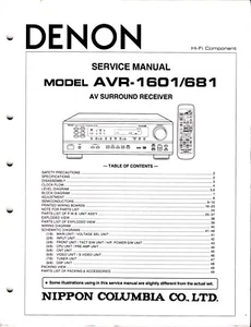 Manual de servicio original Denon AVR-1601 / AVR-681 - Imagen 1 de 1