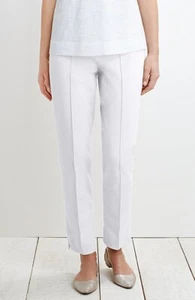 NWT J Jill Womens White Refined Cotton Stretch Pants Ankle Length - Picture 1 of 12
