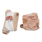 (Apricot)Cute Cotton Plush Doll T Shirt And Overalls For 8in Dolls Ideal